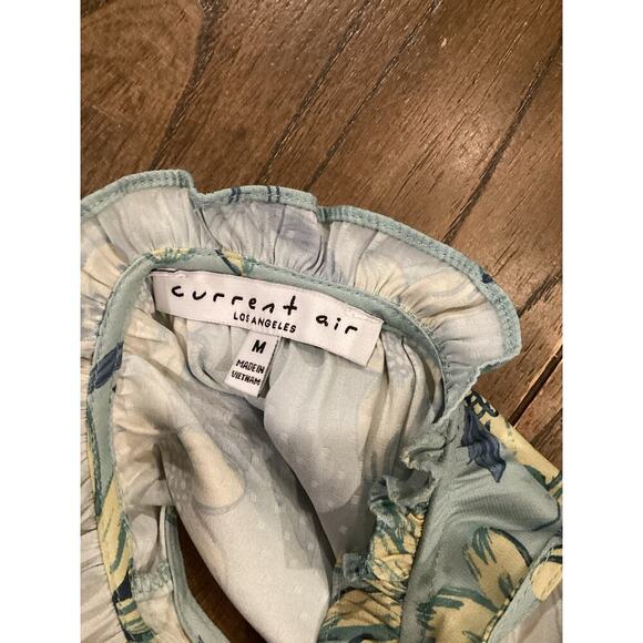 Current Air Sleeveless A Line Floral V Neck Smocked Waist knee length Dress M - Picture 8 of 8